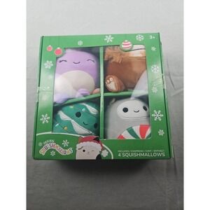 Squishmallow 5"‎ Holiday 4 Pack Christmas Benny Nissa Beula Johann
